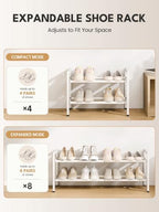 Bumusty 2 Tier Expandable Shoe Rack - Image 6