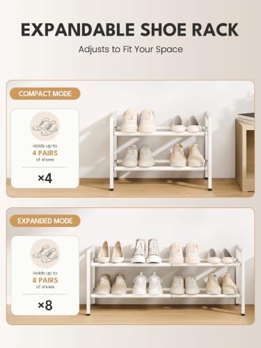 Bumusty 2 Tier Expandable Shoe Rack - Image 6