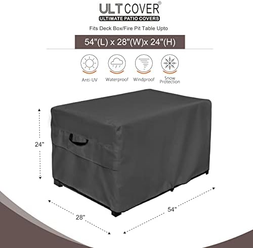 ULTCOVER Waterproof Outdoor Deck Box Cover 54L x 28W x 24H in - Image 2
