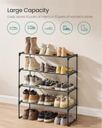 SONGMICS Shoe Rack, Vertical 4-Tier Metal Shoe Organizer - Image 5
