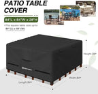 Porch Shield Waterproof Square Patio Table Cover 84 x 84 inch - Image 2