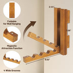 Wood Wall Mounted Clothes Drying Rack, 6 Inch Small Spaces Foldable Clothes - Image 2