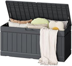 Flamaker Outdoor Storage Box 80 Gallon Resin Waterproof Deck Box by Flamaker