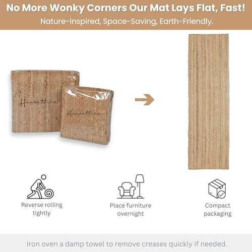 Hausattire Jute Braided Woven Kitchen Runner 2x6 Feet - Image 5