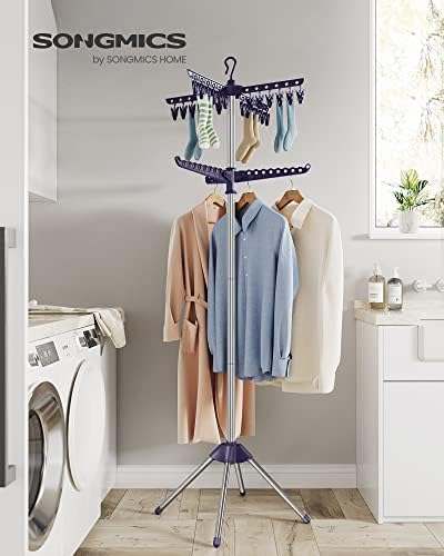 SONGMICS Clothes Drying Rack, 72.8-Inch Drying Rack, 3 Rotatable Arms - Image 2