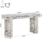 Tribesigns 63-Inch Long Console Table, Wooden Rectangular Sofa Table Behind The - Image 2
