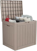 30 Gal Outdoor Storage Box Waterproof Lockable Deck Box Grey by ASKPASS