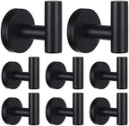 Bathroom Robe Towel Hooks Coat Matte Black Wall Hook Stainless Steel Heavy Duty by Homagic