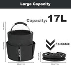 Cleaning Caddy with Handle, Cleaning Supplies Organizer Collapsible Bucket - Image 4