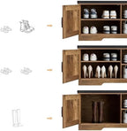 HOMSHO Farmhouse Shoe Storage Bench - Image 6