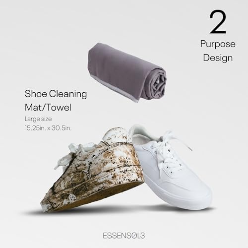 Shoe Cleaning Microfiber Towel & Mat, Large Super Absorbent Sneaker Cleaning - Image 2