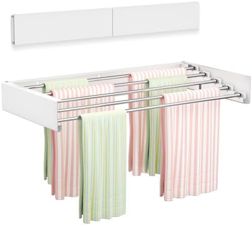 Vikaqi Wall Mounted Clothes Drying Rack 23.6", Foldable Wall Mount Laundry Rack by DiscovertheEleganceofAir-drying