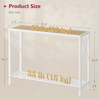 Tajsoon Console Table 41.8", 2 Tier Entryway Table - Image 3