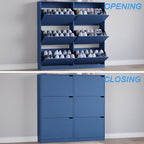 BORNOON Shoe Cabinet with 6 Flip Drawers, Slim Narrow Shoe Storage Cabinet - Image 5