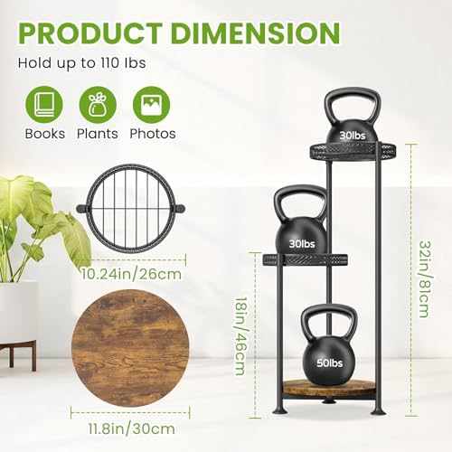 3 Tier Corner Plant Stand Indoor Multiple Sturdy Vertical Metal Flower - Image 3