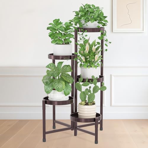 iDavosic.ly Plant Stand Indoor Outdoor, 5 Tier Metal Corner Shelf by iDavosicly