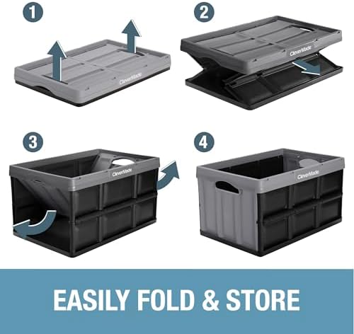 CleverMade Eco 62L Collapsible Storage Bin, 3 Pack - Image 5