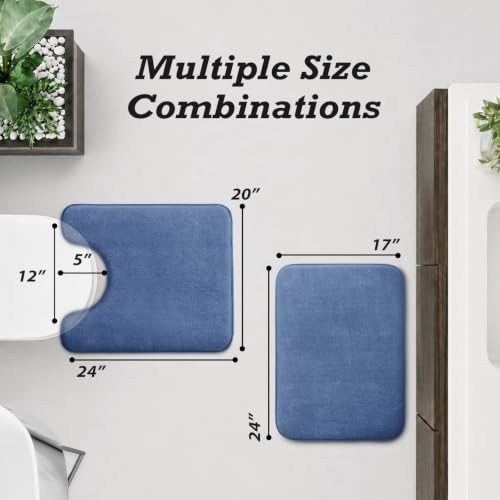 HUXMEYSON Bathroom Rugs Sets 2 Piece, Non-Slip & Quick Dry Bath Mat Set - Image 2