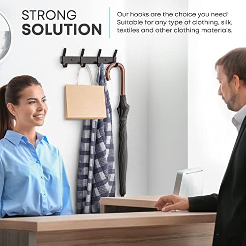 Coat Rack Wall Mount – 12 Inch Stainless Steel Hook Rail - Image 7