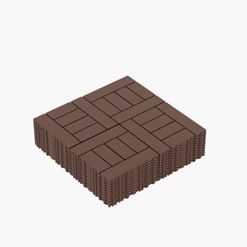 H Style 12 inch Interlocking Deck Tiles, Indoor Outdoor Deck Flooring - Image 3