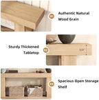 Epecoya Console Table for Living Room 78.7 Inch, Light Oak Brown - Image 6