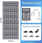 Over the Door Shoe Organizer, 24 Mesh Pockets, Hanging Storage - Image 2