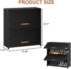 5 Tier Shoe Cabinet with Door, 20-Pair Storage - Image 3