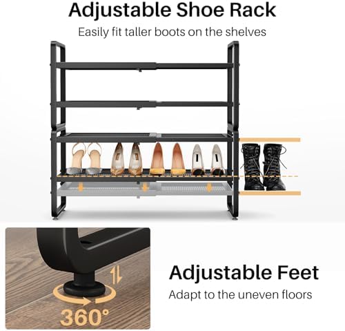 Expandable Metal Shoe Rack for Closet, Entryway & Garage - Image 7
