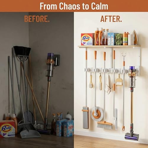 Upgraded Broom Holder Wall Mount - Image 5