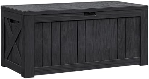 Flamaker Internal 120 Gallon Deck Box Waterproof, Large Outdoor Storage Box by Flamaker