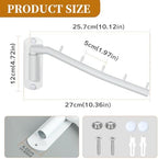 Alise Swing Clothes Hanger Rack, Swivel Garment Hanger Wall Mount - Image 2