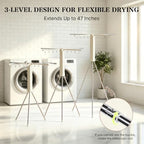 Foldable Clothes Drying Rack, Adjustable Windproof Laundry Drying Rack - Image 5