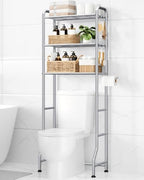 Kitsure Over Toilet Storage Rack, 63.2" H Space-Saving, Holder & Hooks by Kitsure