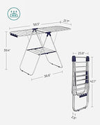 SONGMICS Clothes Drying Rack, Foldable Space-Saving Steel Laundry Rack - Image 6