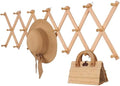 SCUNDA Wall Rack with 20 Hooks, Wooden Wall Expandable Coat Rack by SCUNDAHOME