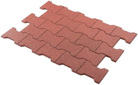 Playsafer Rubber Garden Pavers ¾” Thick Interlocking Safety Tiles by Playsafer