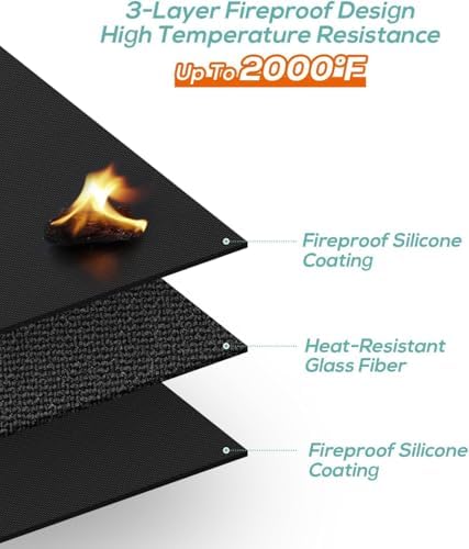 Under Grill Mat for Outdoor Grill, 48x70inch Double-Sided Fireproof Grill Pad - Image 4