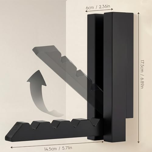 2 Pack Clothes Drying Rack Wall Mounted, Space Saver Wood Wall Mounted Folding - Image 2