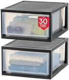 IRIS USA 2-Pack 30 Qt. Stacking Drawer Organizer by IRISUSA