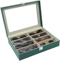 8 Slots Sunglass Organizer, PU Leather Eyewear Display Tray by Unknown