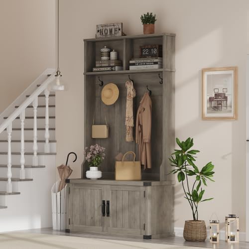 Takywep Extra Large 40" Entryway Hall Tree - Image 5