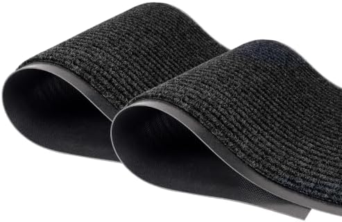 LuxUrux Striped Black Door Mat by LuxUrux