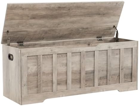 VANKILEY 47.2" Storage Chest Extra Large, Wooden Storage Bench. by Unknown