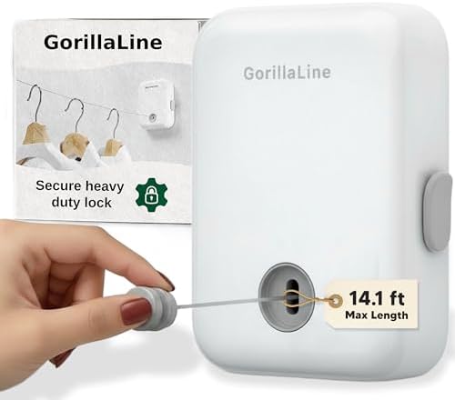 GorillaLine - Retractable Clothesline Indoor Outdoor Clothes Line | Heavy Duty by GorillaLine