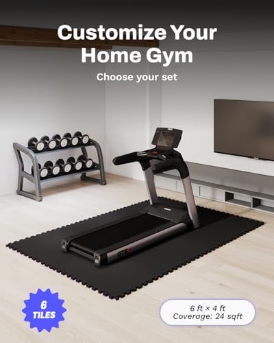 AIRHOP 0.56in Thick 24 Sq Ft Exercise Equipment Mats, 6 Tiles Upgraded Rubber - Image 4