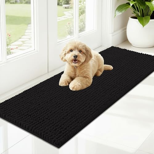 OLANLY Dog Door Mat for Muddy Paws 47x17, Extra Absorbent Chenille Mud Mat by OLANLY