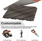 VANCASTLE Interlocking Deck Tiles 9 Pack Dark Coffee 12"x12" Patio Pavers - Image 6