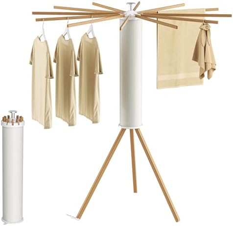 SUNOUTLY Tripod Clothes Drying Rack, Garment Rack Portable and Foldable Space by SUNOUTLY