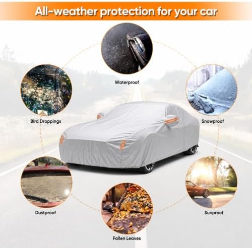 Car Cover Custom Fit for Ford Mustang 1994-2026, Outdoor Waterproof All Weather - Image 4