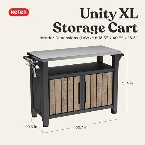 Keter Unity XL Outdoor Entertainment Cart - Image 2